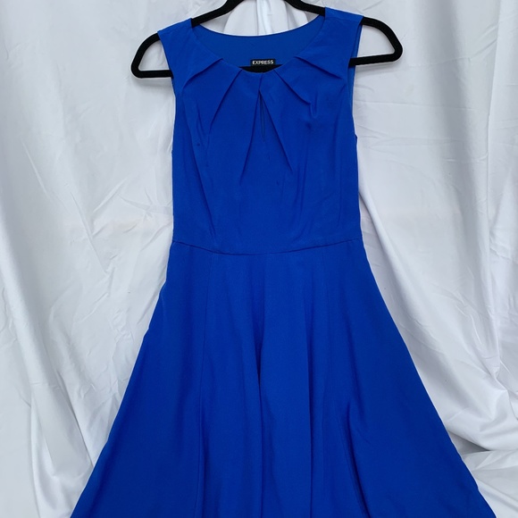 Women’s Royal Blue Express size Small keyhole neckline dress - Picture 1 of 7